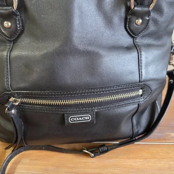 Coach Daisy Mia Black Leather Crossbody Bag Purse - Picture 7 of 16